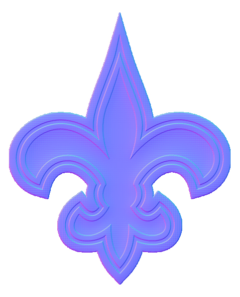 New Orleans Saints Colorful Embossed Logo vinyl decal